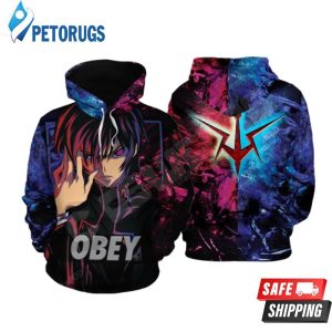 Code Geass Obey Inspired 3D Hoodie