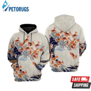 Corgi Wave 3D Hoodie