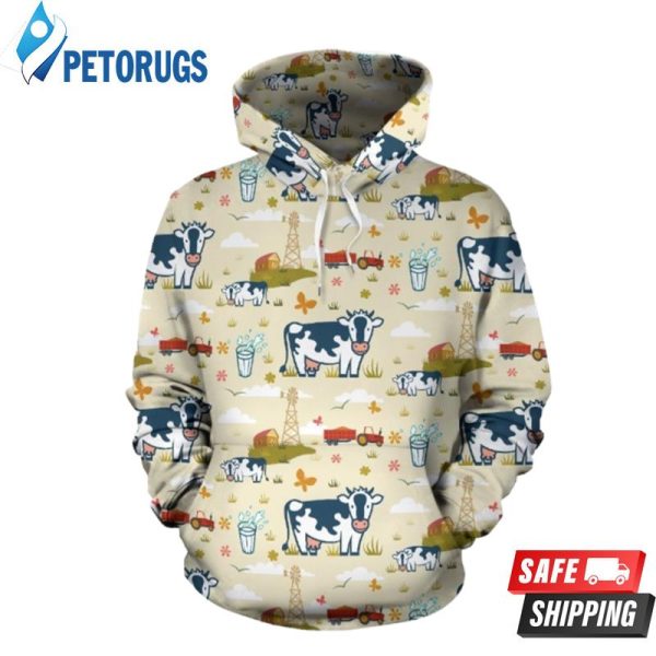 Cow Farm 3D Hoodie