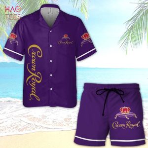 Crown Royal Canadian Whisky All Over Print 3D Combo Hawaiian Shirt & Beach Shorts