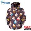 Cupcakes Party Pattern 3D Hoodie