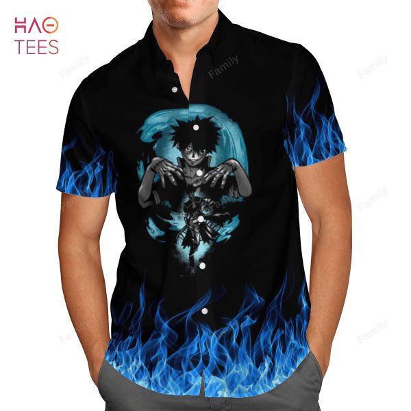 Dabi Blue Fire AOP Hawaiian Shirt