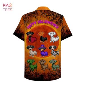 Dachshund Happy Hallowiener Hawaiian Shirt