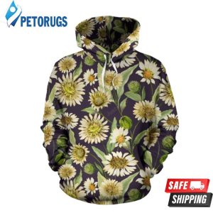 Daisy Vintage Pattern 3D Hoodie