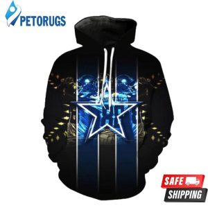 Dallas Cowboys Blue Strip And Pered Custom Dallas Cowboys Graphic 3D Hoodie