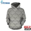 Damask Grey Elegant Pattern 3D Hoodie