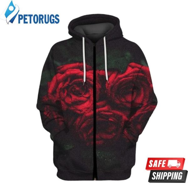 Dark Red Rose 3D Hoodie