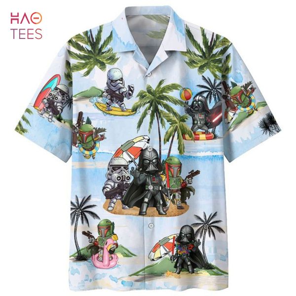 Darth Vader Boba Fett Stormtrooper Summer Time Hawaiian Shirt