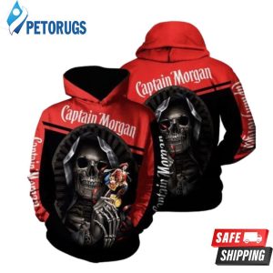 Death Skull Hug Captain Morgan 3D Hoodie