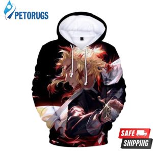 Demon Slayer Kyojuro Rengoku Kimetsu No Yaiba 3D Hoodie