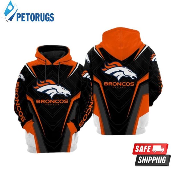 Denver Broncos 3 3D Hoodie