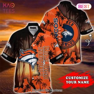 Denver Broncos Hawaiian Shirt tropical island personalized