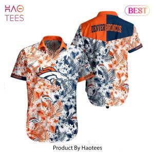 Denver Broncos NFL Beach Shirt Graphic Floral Pattern Print This Summer Hawaiian Shirt