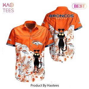 Denver Broncos NFL Hawaiian Shirt Black Cat Graphic 3D Printed Hawaii Shirt Short Fan Ever