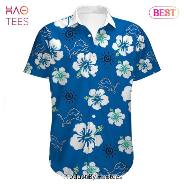 Detroit Lions Hawaiian Shirt flower summer gift for fans