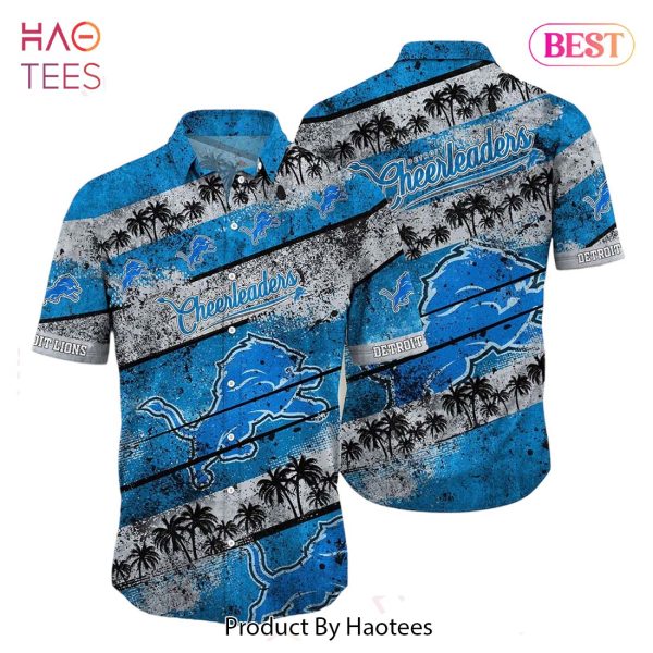 Detroit Lions NFL Hawaiian Shirt Graphic Tropical Pattern Short Sleeve Summer For Fans