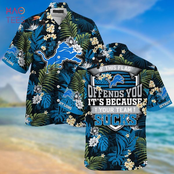 Detroit Lions NFL-Summer Hawaiian Shirt And Shorts