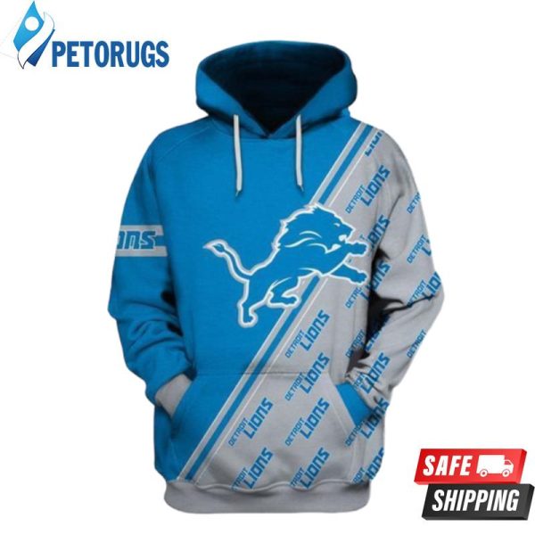 Detroit Lions Ncaa Football Many Logo Detroit Lions Detroit Lions 3D Hoodie