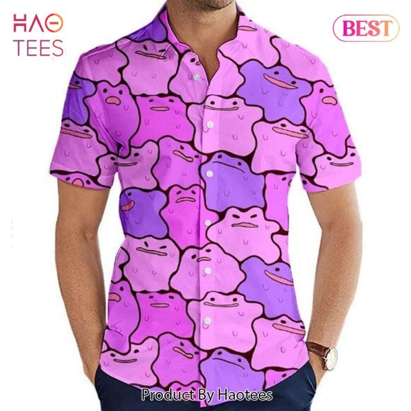 Ditto Hawaiian Shirt Pokemon Anime Shirt for Men Women