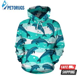 Dolphin Pattern 3D Hoodie