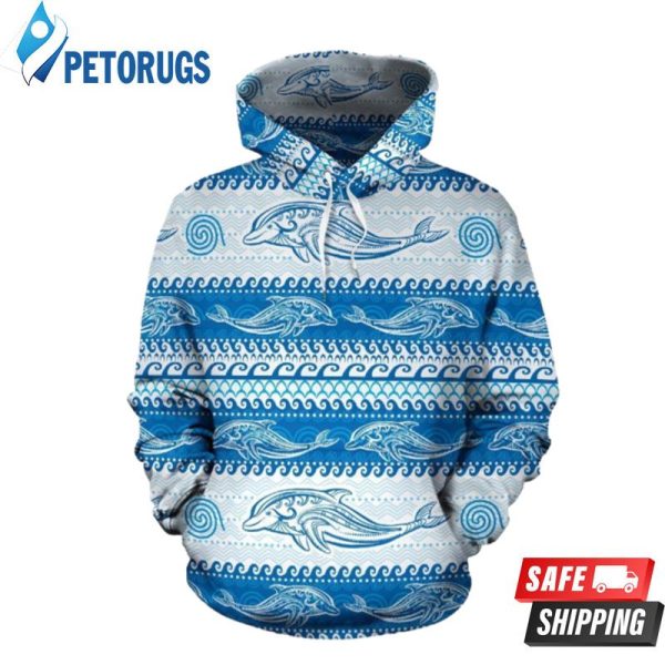 Dolphin Tribal Pattern 3D Hoodie