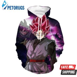 Dragon Ball Super Black Goku Super Saiyan Rose Lightning 3D Hoodie