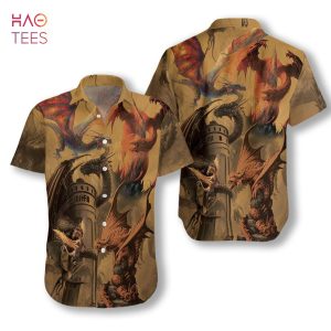 Dragon On The Castle Hawaiian Shirt