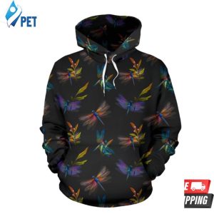 Dragonfly Colorful Realistic 3D Hoodie