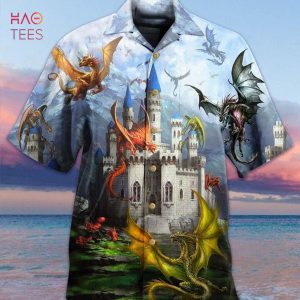 Dragons 2 Print Hawaiian Shirt