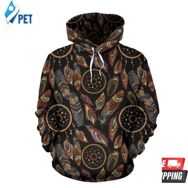 Dream Catcher Embroidered Style 3D Hoodie