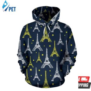 Eiffel Tower Star 3D Hoodie