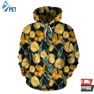 Elegant Yellow Tulip 3D Hoodie