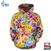 Emoji Sticker Pattern 3D Hoodie