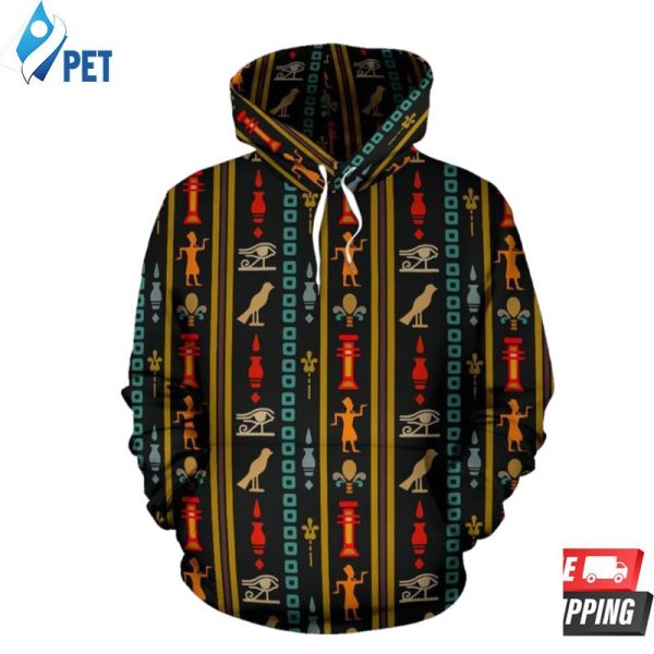 Eye Of Horus Egypt Style Pattern 3D Hoodie