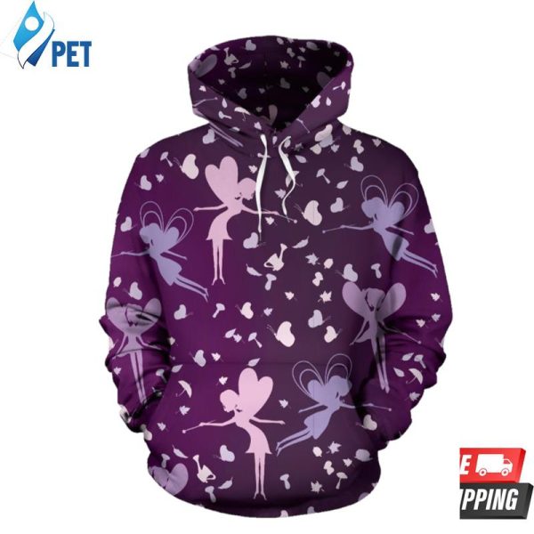 Fairy Pink Pattern 3D Hoodie