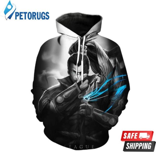 Fashion Brand For Men Hooded Yasuo The Unforgive Two Parts Hooded Tracksuits Hoome Tops 3D Hoodie