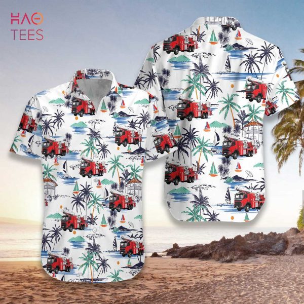 Fire Truck Friend Of Firefighter Hawaiian Shirt