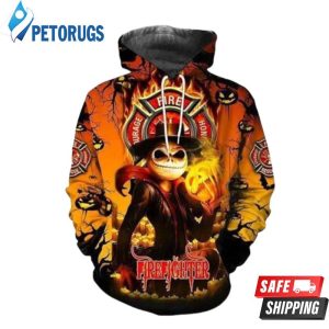 Firefighter Jack Skellington 3D Hoodie