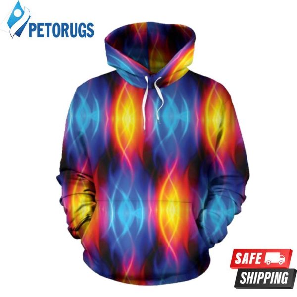 Flame Fire Blue 3D Hoodie