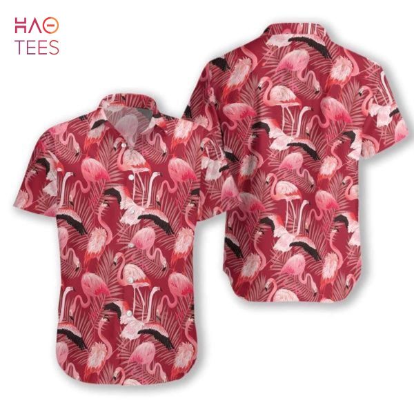 Flamingo Red Christmas Hawaii Aloha Shirt