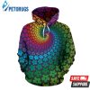 Flower Power Rainbow Spiral 3D Hoodie