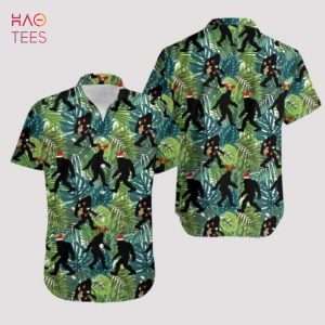 Funny Big Foot Christmas Hawaii Aloha Shirt