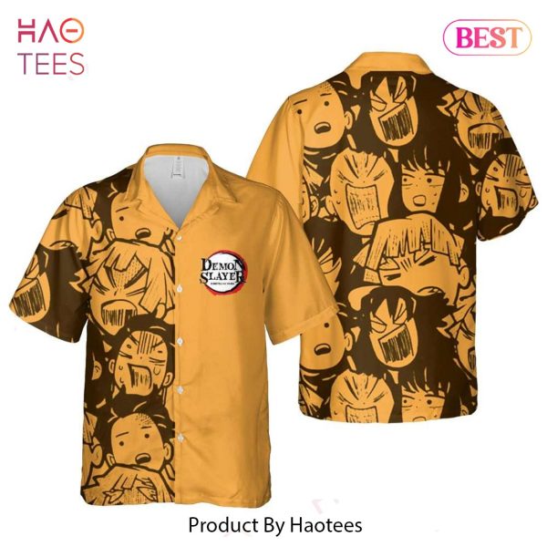 Funny Zenitsu Tanjiro Hawaiian Shirt Demon Slayer Anime Shirt for Men Women