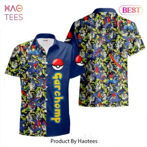 Garchomp Hawaiian Shirts Custom Anime Merch Clothes for Men Women