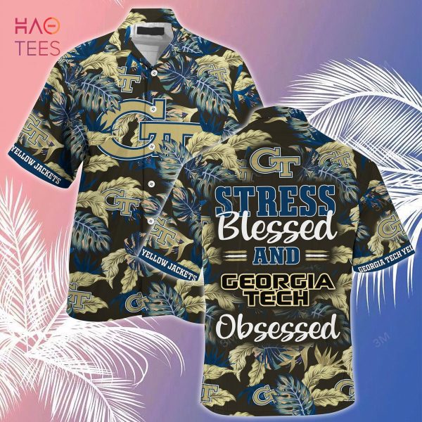 Georgia Tech Yellow Jackets Summer Hawaiian Shirt And Shorts