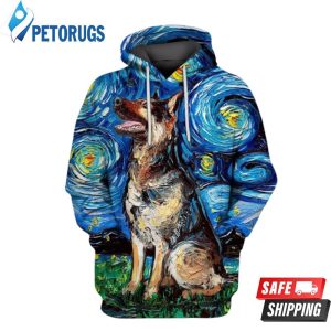 German Shepherd Night 3D Hoodie