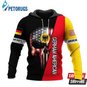 German Skull Us Size 3D Hoodie