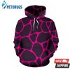 Giraffe Pink Background Texture 3D Hoodie