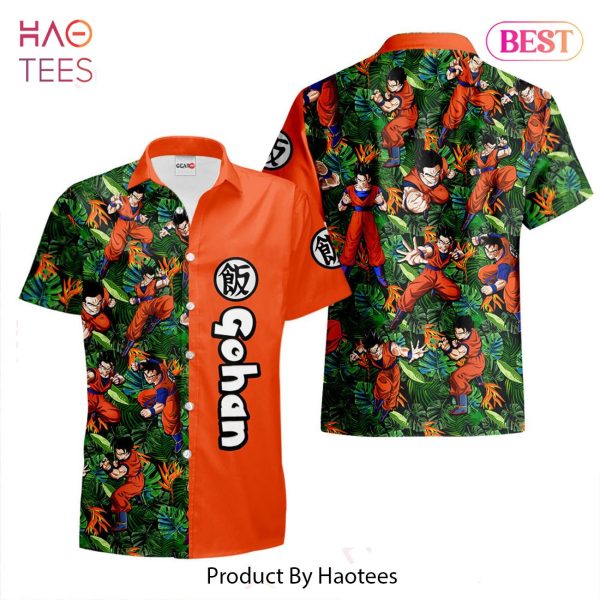 Gohan Hawaiian Shirts Custom Anime Merch Clothes for Men Women