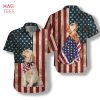 Golden Retriever American Flag Hawaiian Shirt